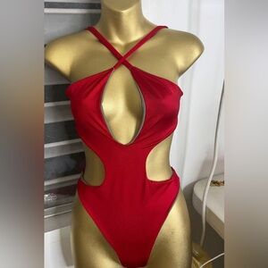 Red one piece reversible